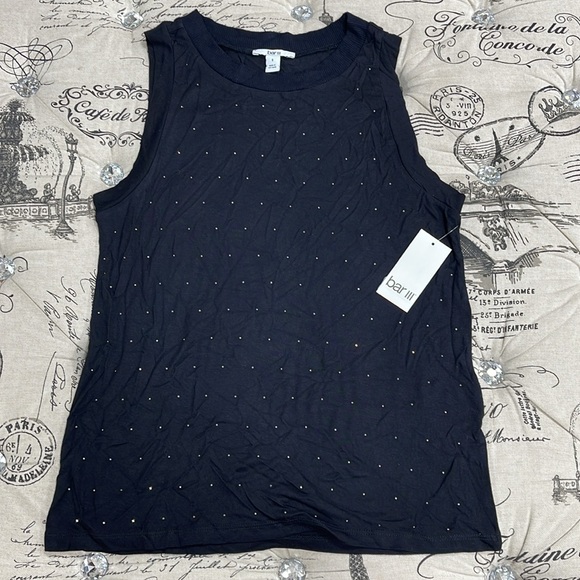 Bar III Women's Studded Sleeveless Tank Top - Picture 3 of 8